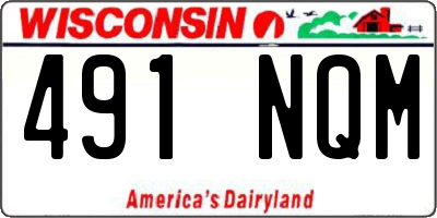 WI license plate 491NQM