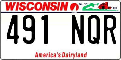WI license plate 491NQR
