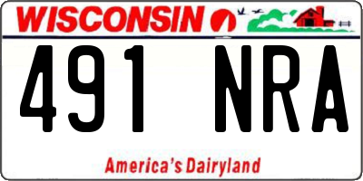 WI license plate 491NRA