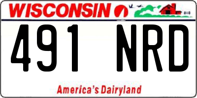 WI license plate 491NRD