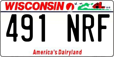 WI license plate 491NRF