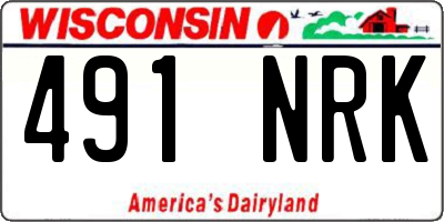 WI license plate 491NRK