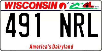 WI license plate 491NRL
