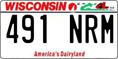 WI license plate 491NRM