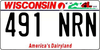 WI license plate 491NRN