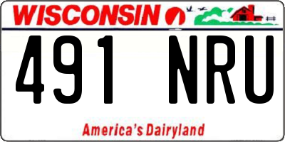 WI license plate 491NRU