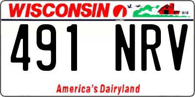 WI license plate 491NRV
