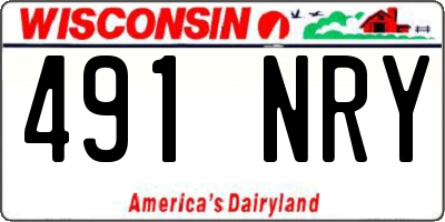 WI license plate 491NRY