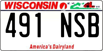 WI license plate 491NSB