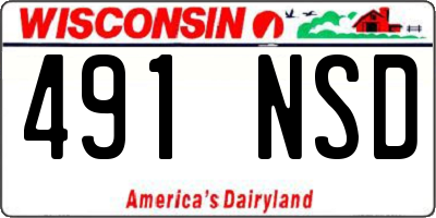 WI license plate 491NSD