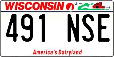 WI license plate 491NSE