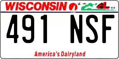 WI license plate 491NSF