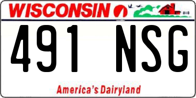 WI license plate 491NSG