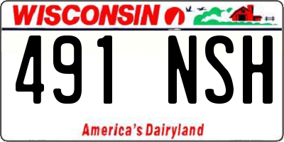 WI license plate 491NSH