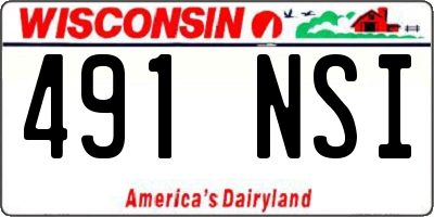 WI license plate 491NSI