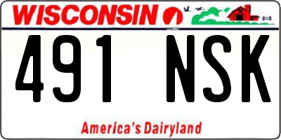 WI license plate 491NSK