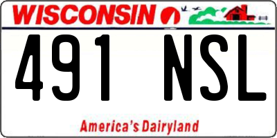 WI license plate 491NSL