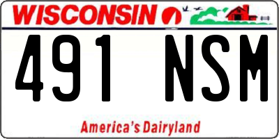 WI license plate 491NSM
