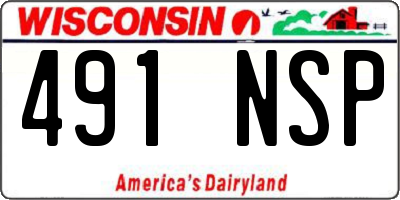 WI license plate 491NSP