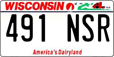 WI license plate 491NSR