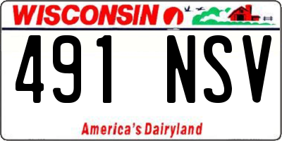 WI license plate 491NSV