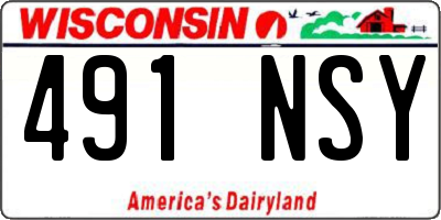 WI license plate 491NSY
