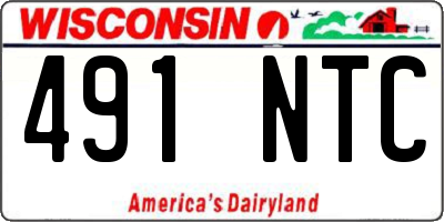 WI license plate 491NTC