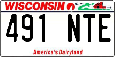 WI license plate 491NTE