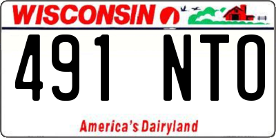 WI license plate 491NTO
