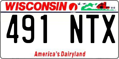 WI license plate 491NTX
