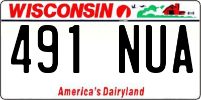 WI license plate 491NUA