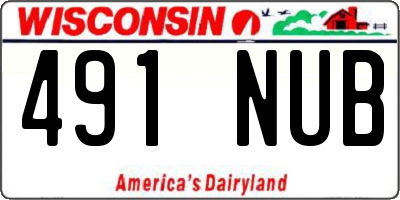WI license plate 491NUB