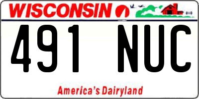 WI license plate 491NUC