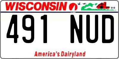 WI license plate 491NUD