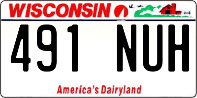WI license plate 491NUH