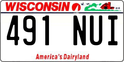 WI license plate 491NUI