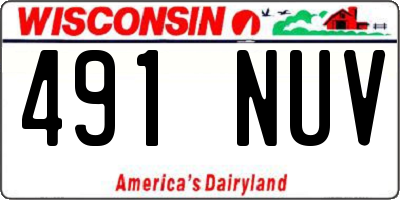 WI license plate 491NUV