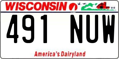 WI license plate 491NUW