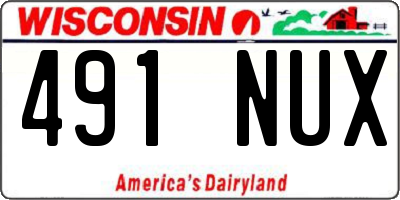 WI license plate 491NUX