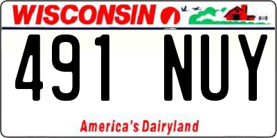 WI license plate 491NUY