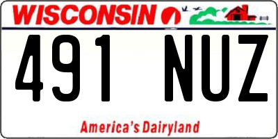 WI license plate 491NUZ