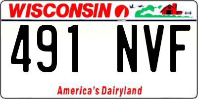 WI license plate 491NVF