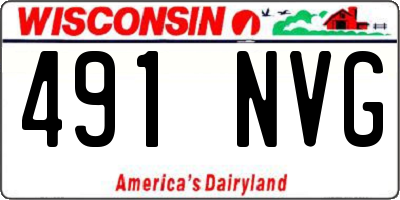 WI license plate 491NVG