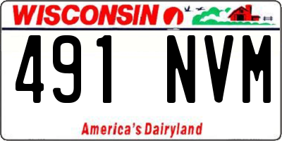 WI license plate 491NVM