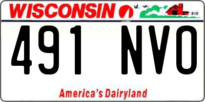 WI license plate 491NVO