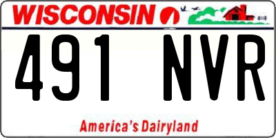 WI license plate 491NVR