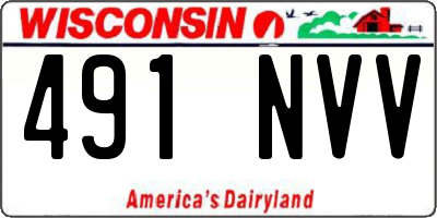 WI license plate 491NVV