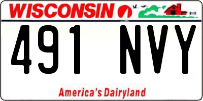 WI license plate 491NVY