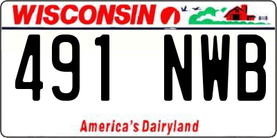 WI license plate 491NWB