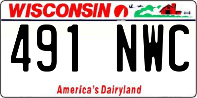 WI license plate 491NWC